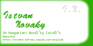 istvan novaky business card